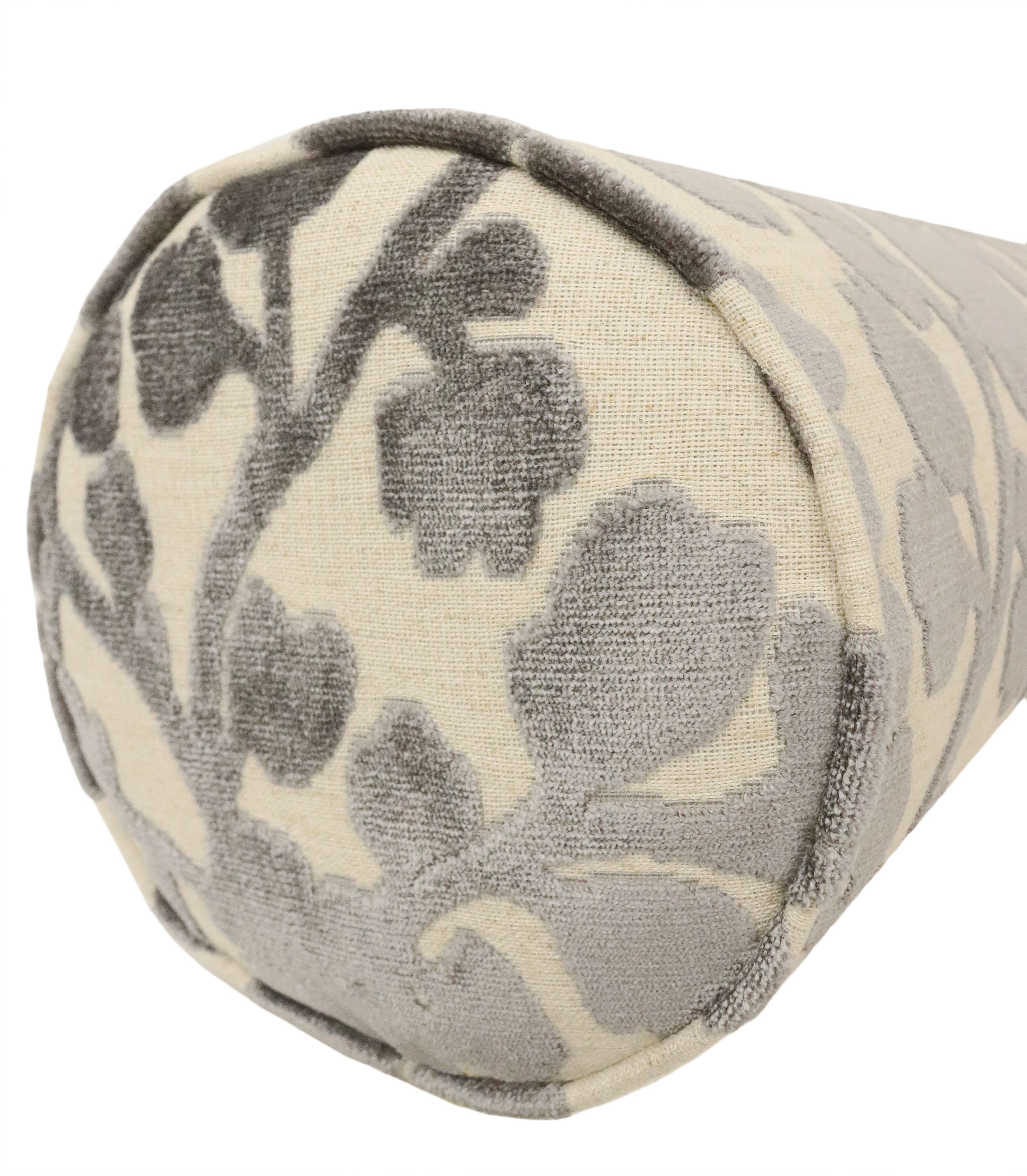 THE BOLSTER :: BLOSSOM CUT VELVET // CHROME - QUEEN // 9" X 36" - Image 2