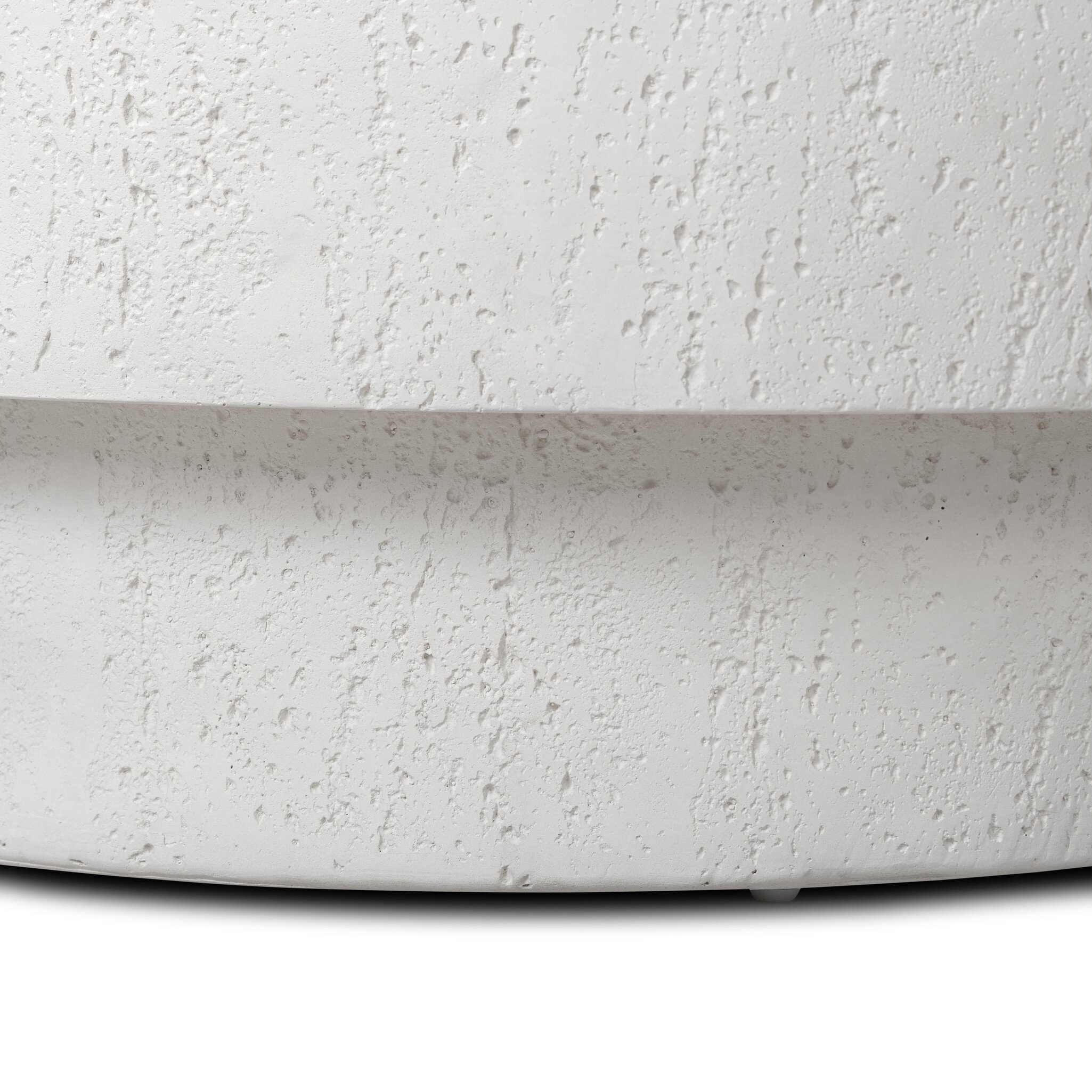 Kesia Outdoor Coffee Table - Coarse Ivory Concrete - Image 9