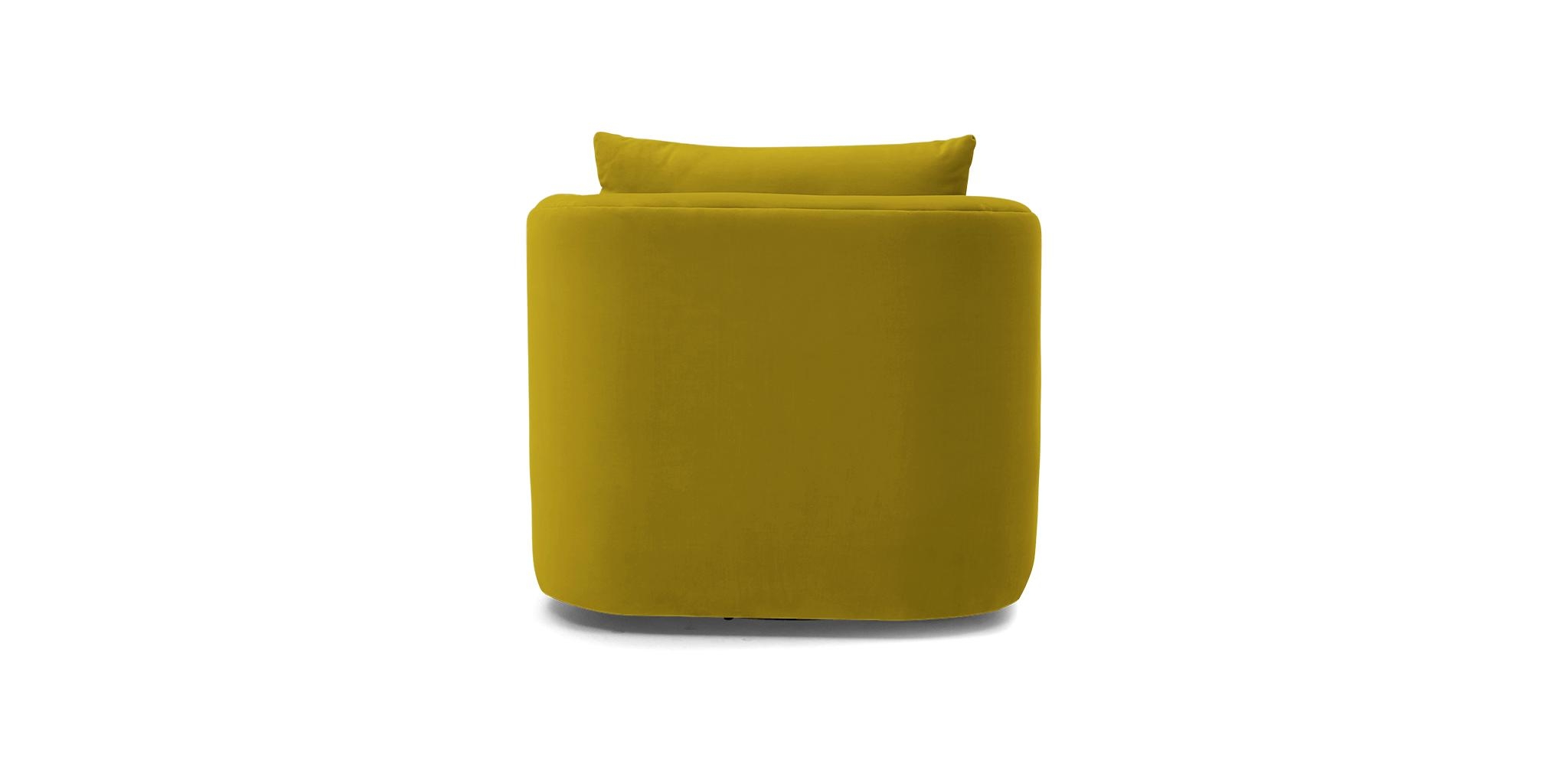 Yellow Amelia Mid Century Modern Swivel Chair - Bloke Goldenrod - Image 4