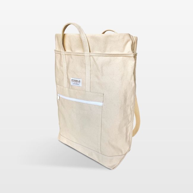 Steele Natural Canvas Laundry Tote Bag - Image 0