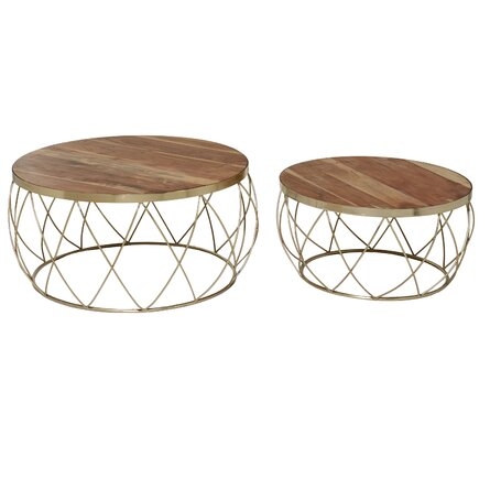 Epperly Solid Wood Drum Nesting Tables - Image 0