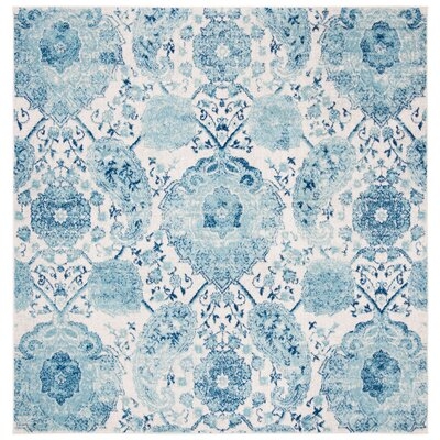 Mitch Cream/Turquoise Area Rug - Image 0