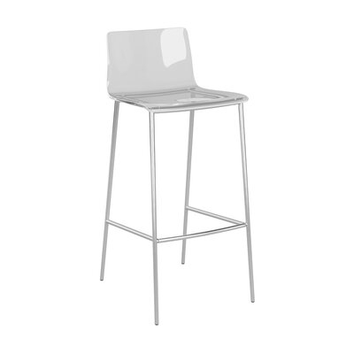 Manufahi Bar Stool In Clear With Matte Brushed Gold Legs - Set Of 2 - Image 0