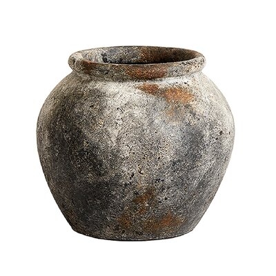 Fresnel Dark Gray Indoor / Outdoor Terracotta Table Vase - Image 0