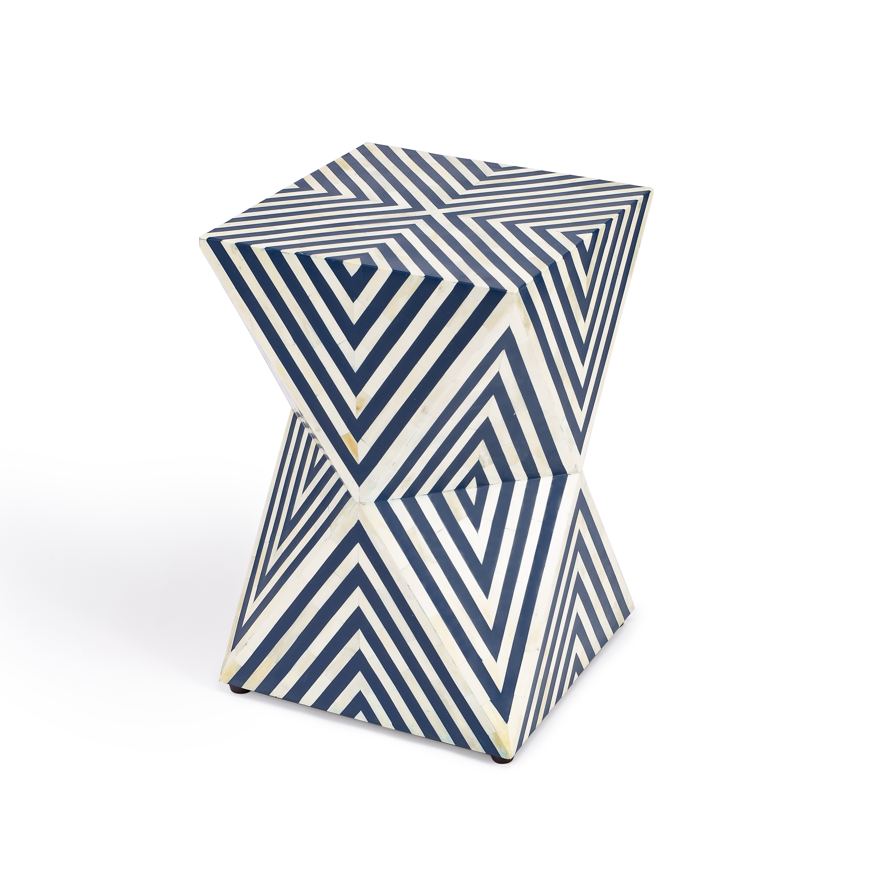 Anais Blue Bone Inlay Side Table - Image 0