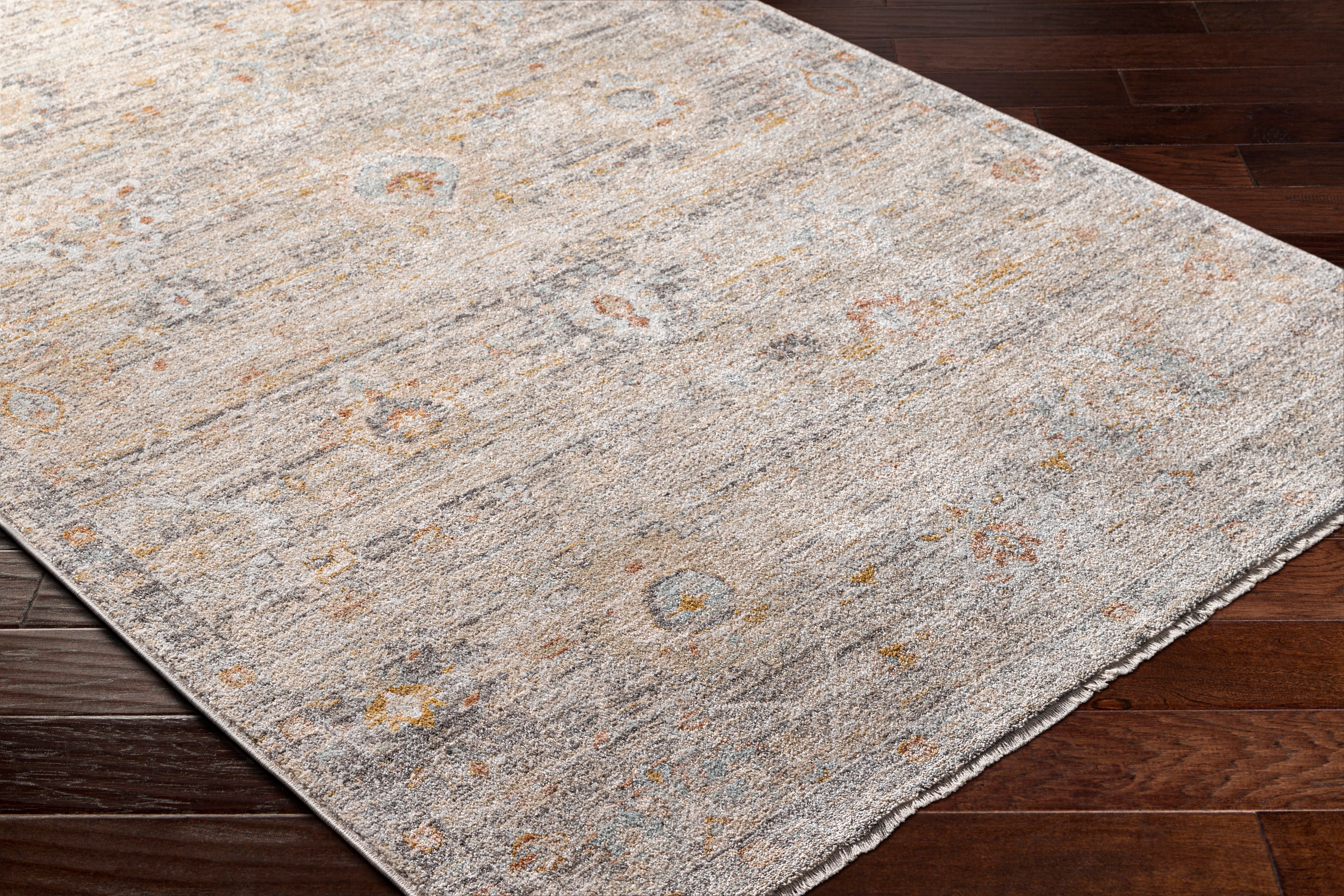Rojin Beige Indoor 2'7" x 7'3" Machine Woven Rug - Image 2