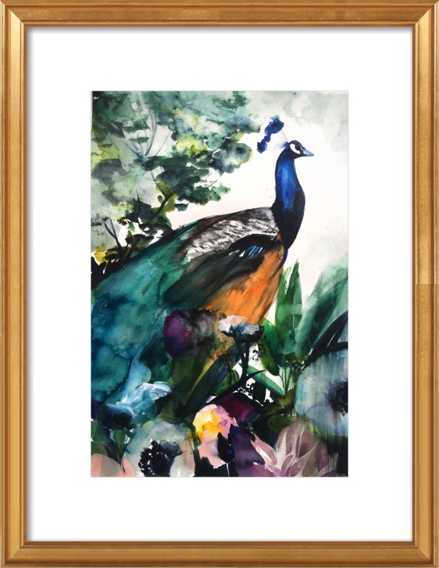Peacock Garden by Christine Lindstrom for Artfully Walls - Image 0