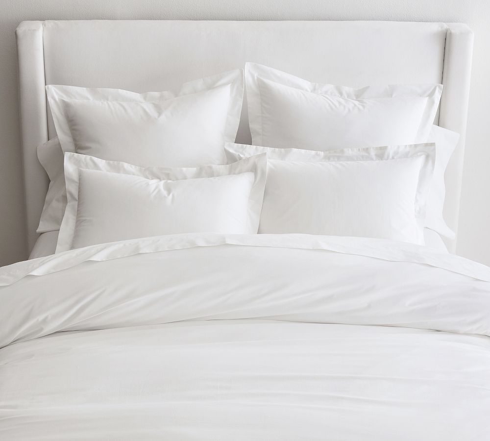 Everyday Percale Duvet Cover, Full/Queen, White - Image 0