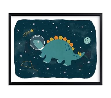 Minted(R) Dinos in Space 2 Wall Art by Annie Holmquist; 18x24, Black - Image 0