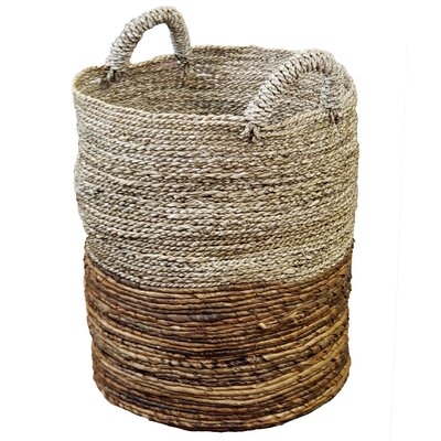 Handwoven Seagrass & Banana Leaf Fiber Wicker/Rattan Basket - Image 0