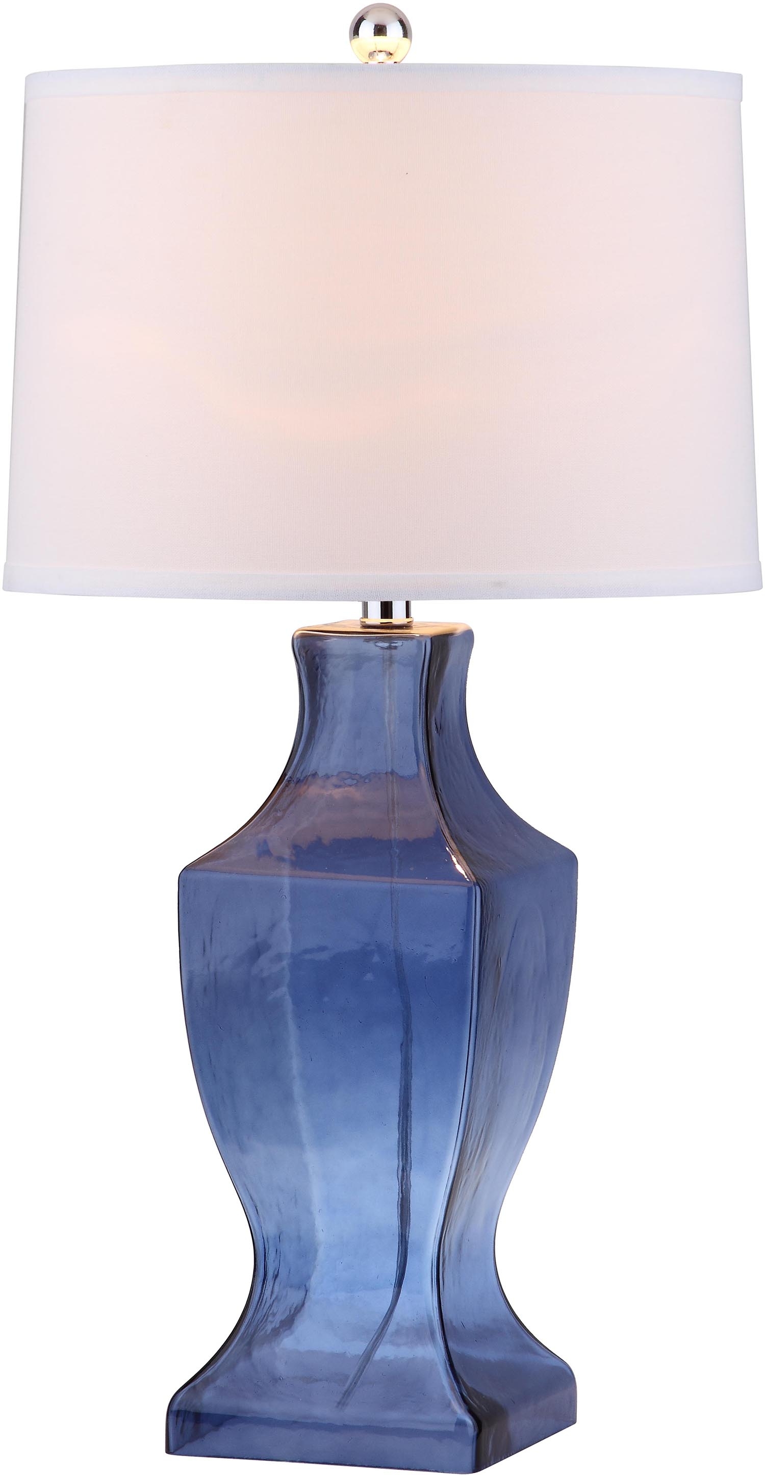 Glass 29-Inch H Bottom Table Lamp - Blue - Arlo Home - Image 0