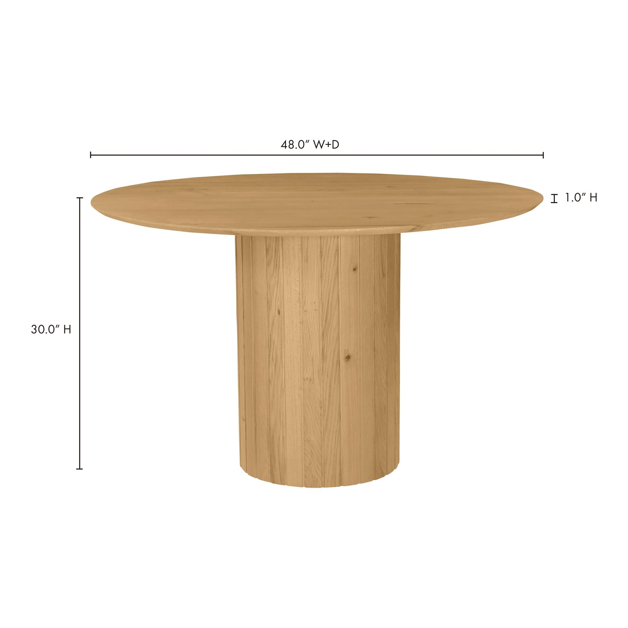 Povera Round Dining Table Oak - Image 6