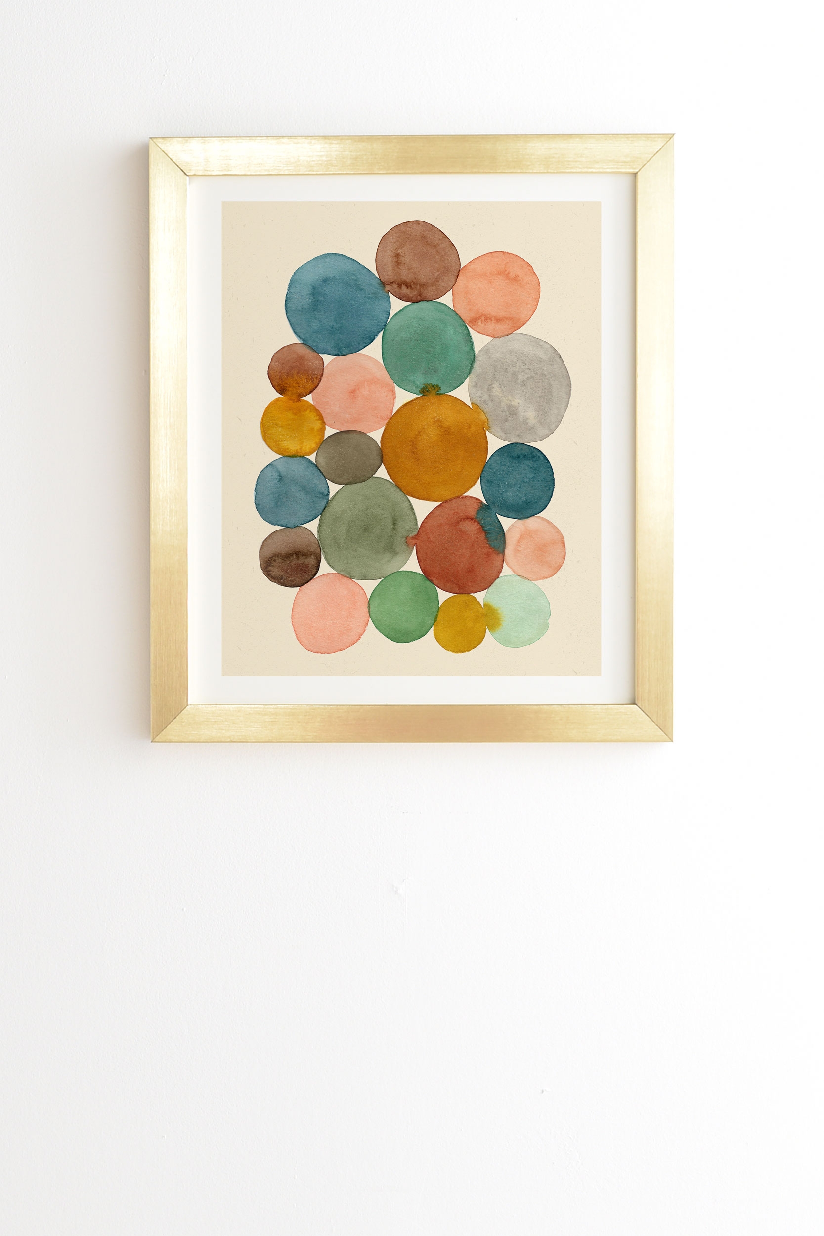 Connected Dots by Pauline Stanley - Framed Wall Art Basic Gold 14" x 16.5" - Image 0