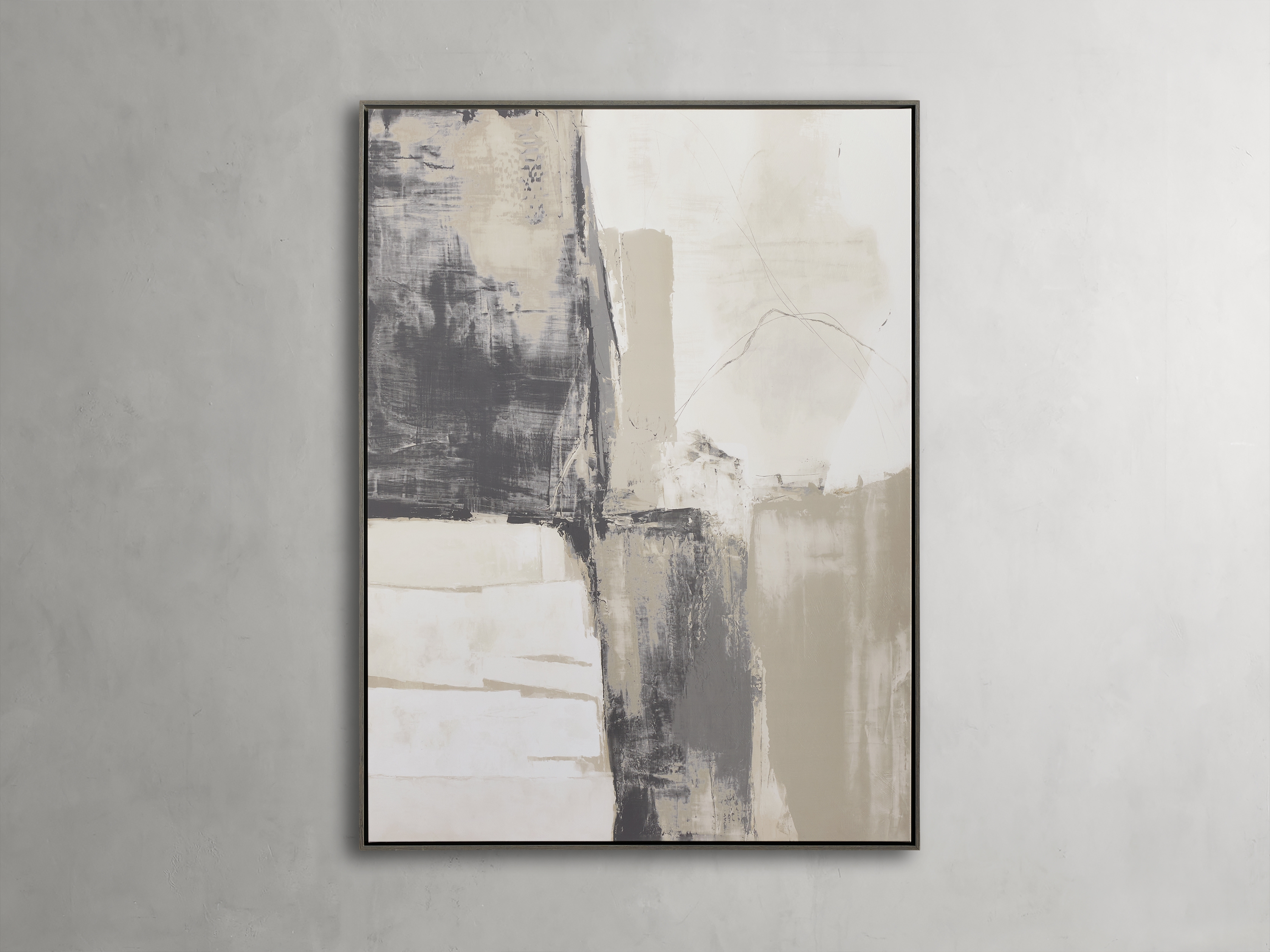 Up And About Framed Print in Wood 41" X 55" Gray - Image 0