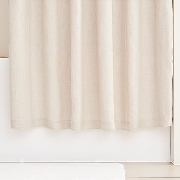 European Linen Shower Curtain, Silver Mist, 72"x74" - Image 1