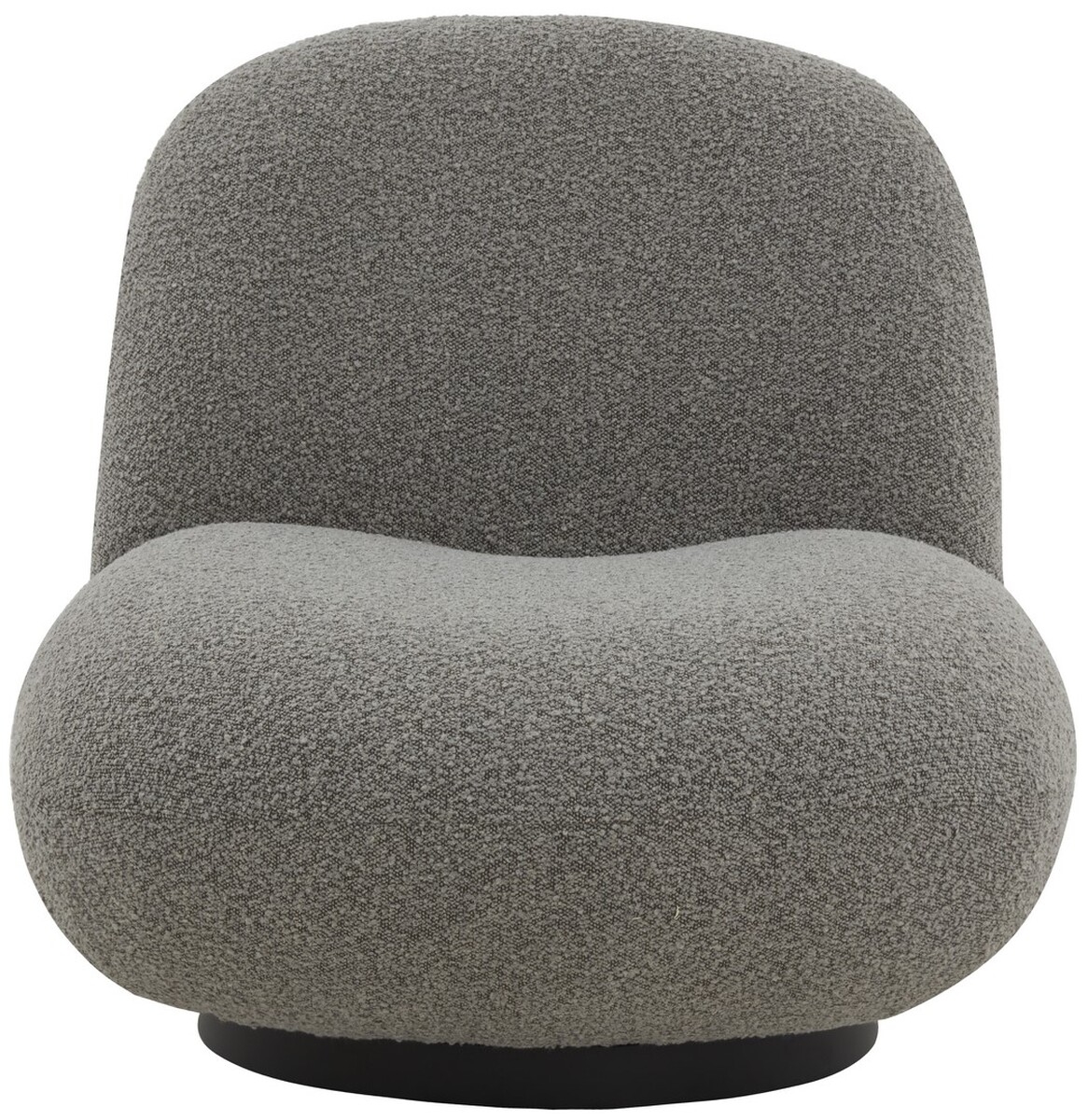 Stevie Boucle Accent Chair - Light Grey/Black - Image 1