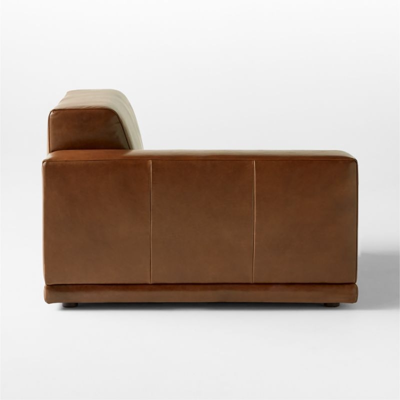 Faible Brown Leather Deep Depth Left-Arm Chair - Image 3