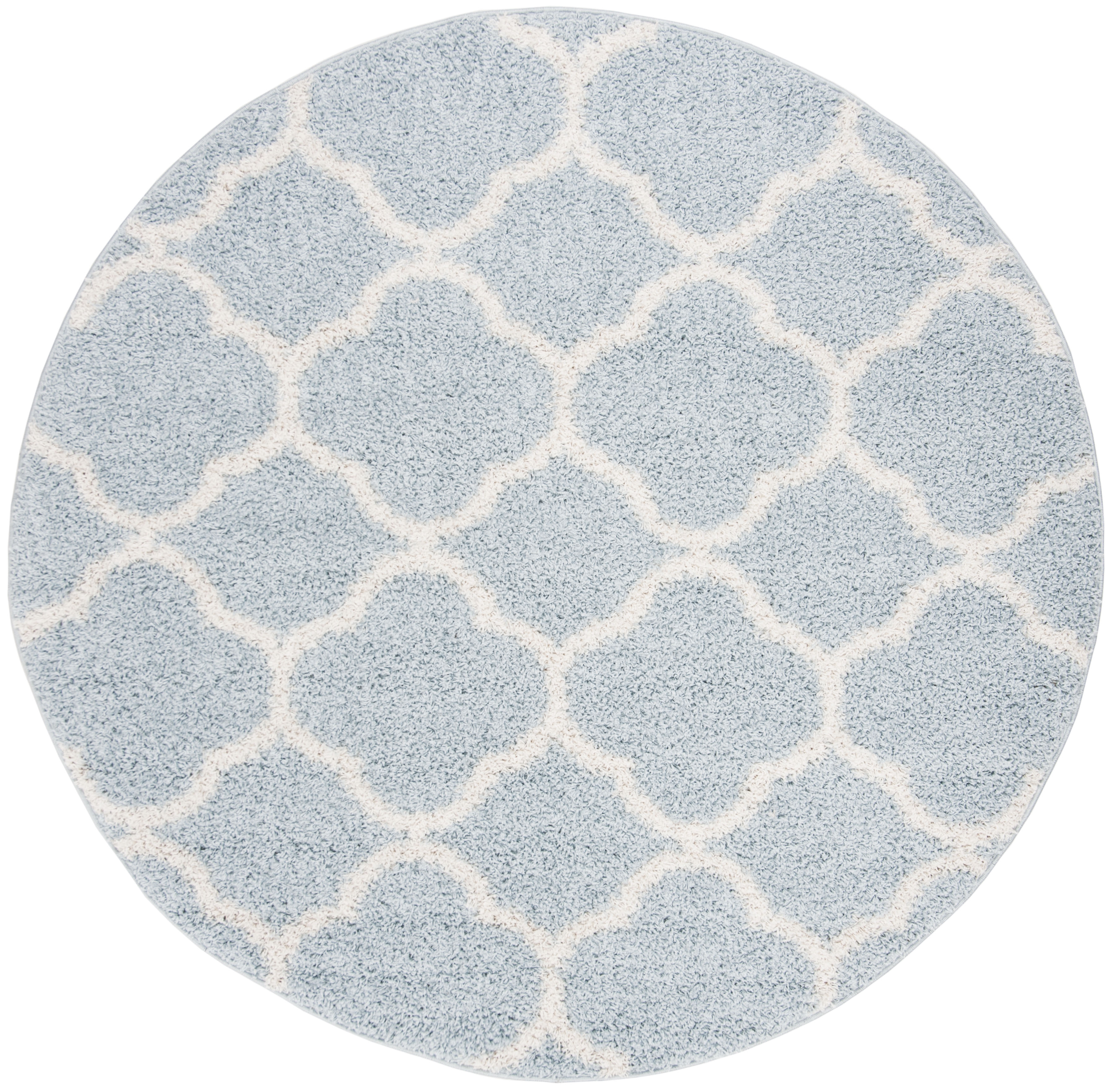 Arlo Home Woven Area Rug, SG168D, Blue/Ivory,  6' 7" X 6' 7" Round - Image 0