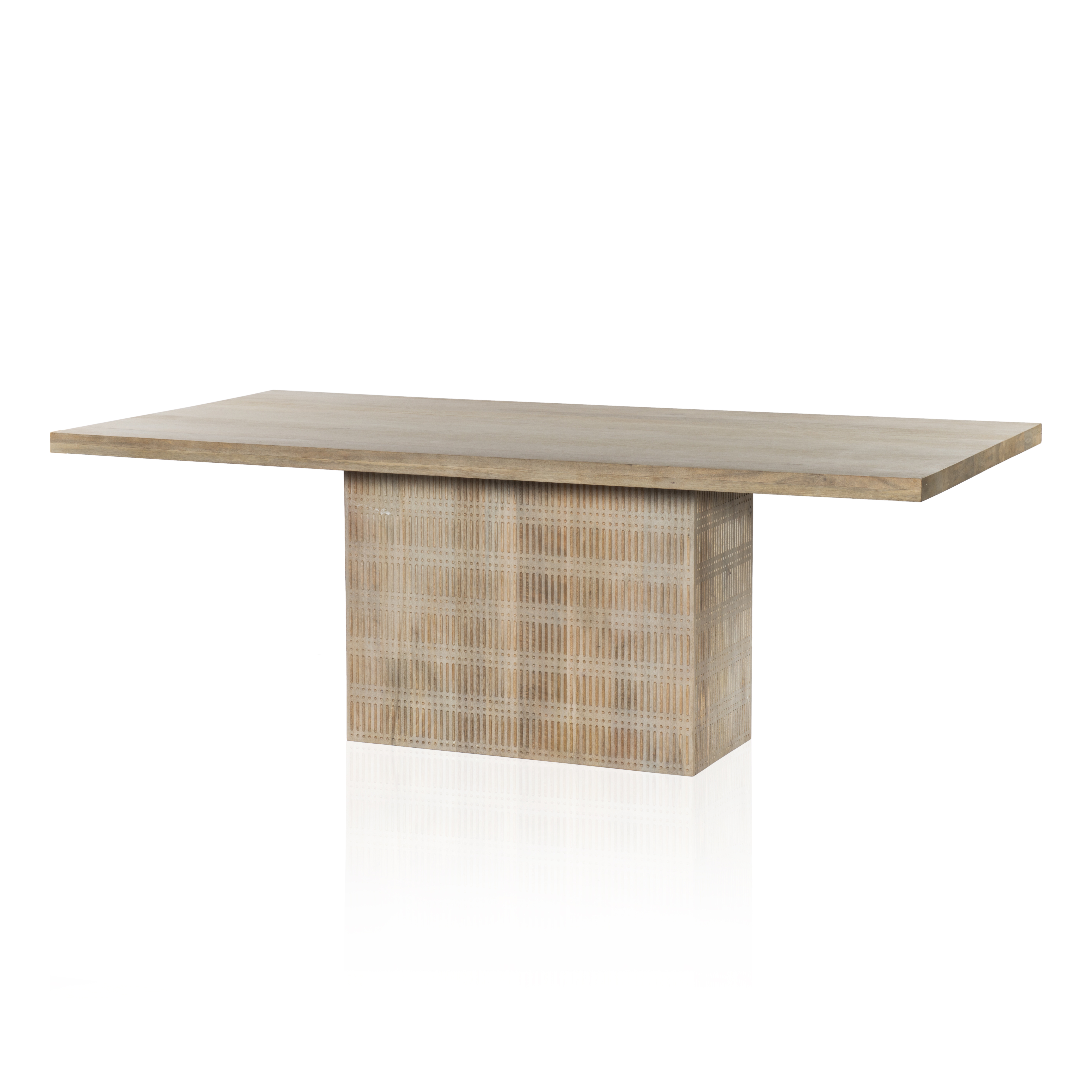 Kelby Dining Table 84"-Lght Wsh Crvd - Image 0