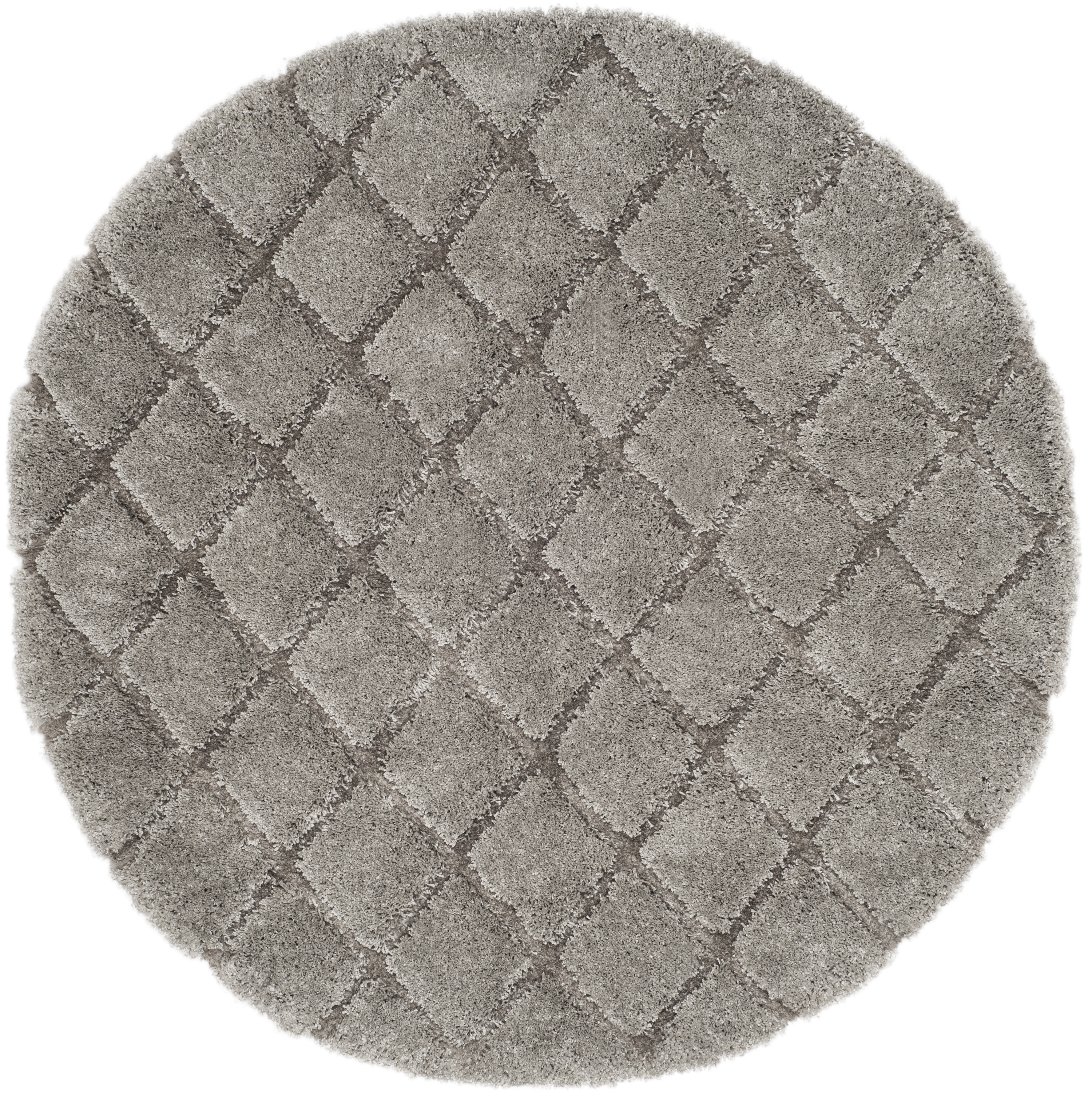 Arlo Home Woven Area Rug, ARG780B, Light Grey/Light Grey,  6' 7" X 6' 7" Round - Image 0