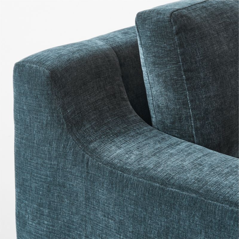 Durant 100.75" Midnight Blue Velvet Sofa - Image 5