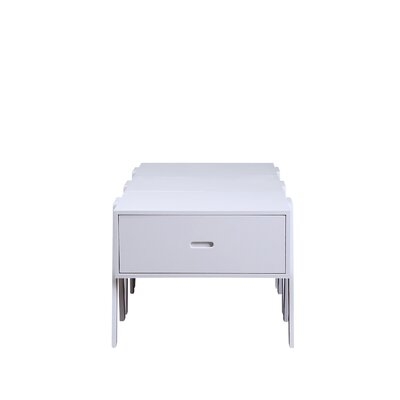 Sleek White Rectangular Convertible Coffee Table - Image 0