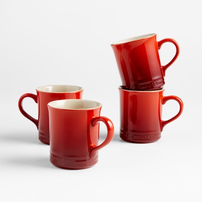 Le Creuset ® 14-oz. Cerise Mugs, Set of 4 - Image 0