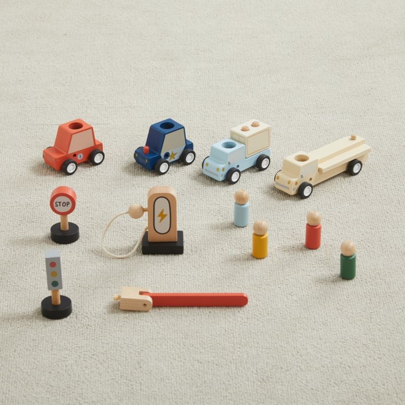 Wonder & Wise by Asweets Wooden Toddler Garage with Cars Toy - Image 8