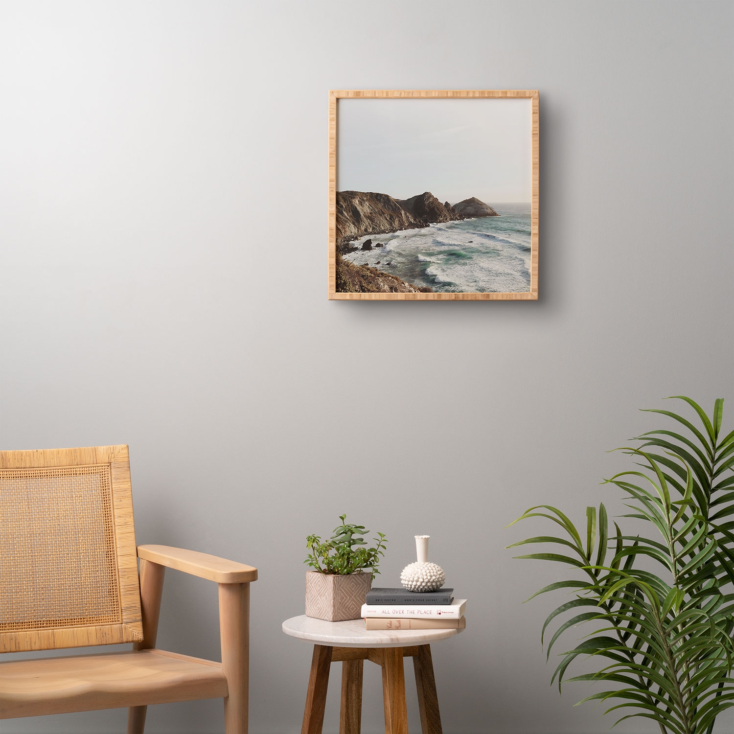 Big Sur 2 by almostmakesperfect - Framed Wall Art Bamboo 20" x 20" - Image 3