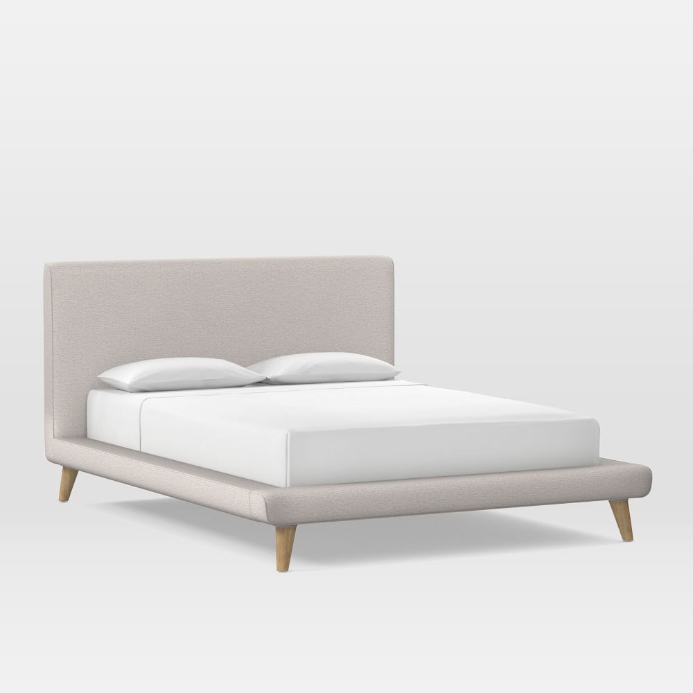 Mod Upholstered Bed, Queen, Twill, Sand - Image 0