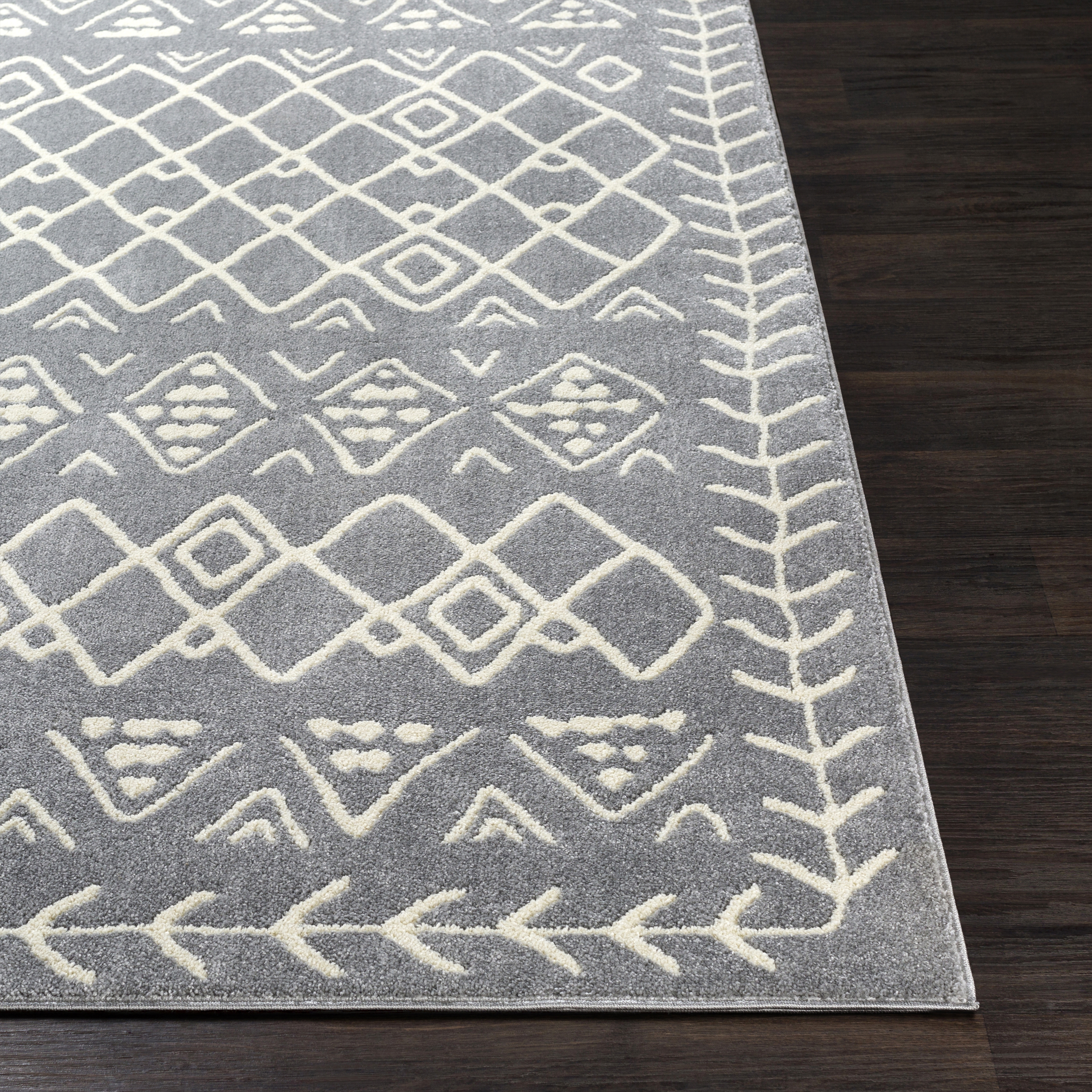 Horizon Gray Indoor 8'10" x 12'6" Machine Woven Rug - Image 2