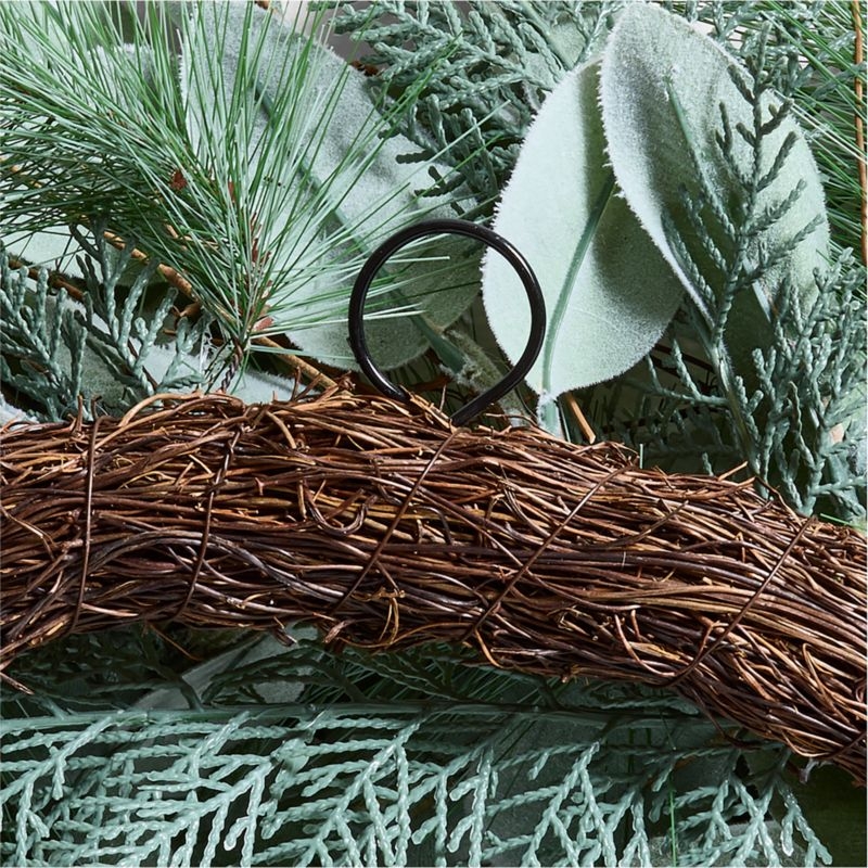 Faux Spruce and Eucalyptus Holiday Wreath 28" - Image 3