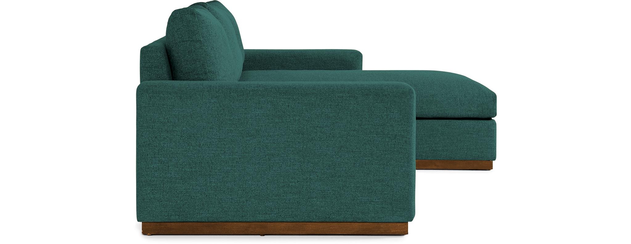 Blue Holt Mid Century Modern Sectional with Storage - Prime Peacock - Mocha - Left - Image 2