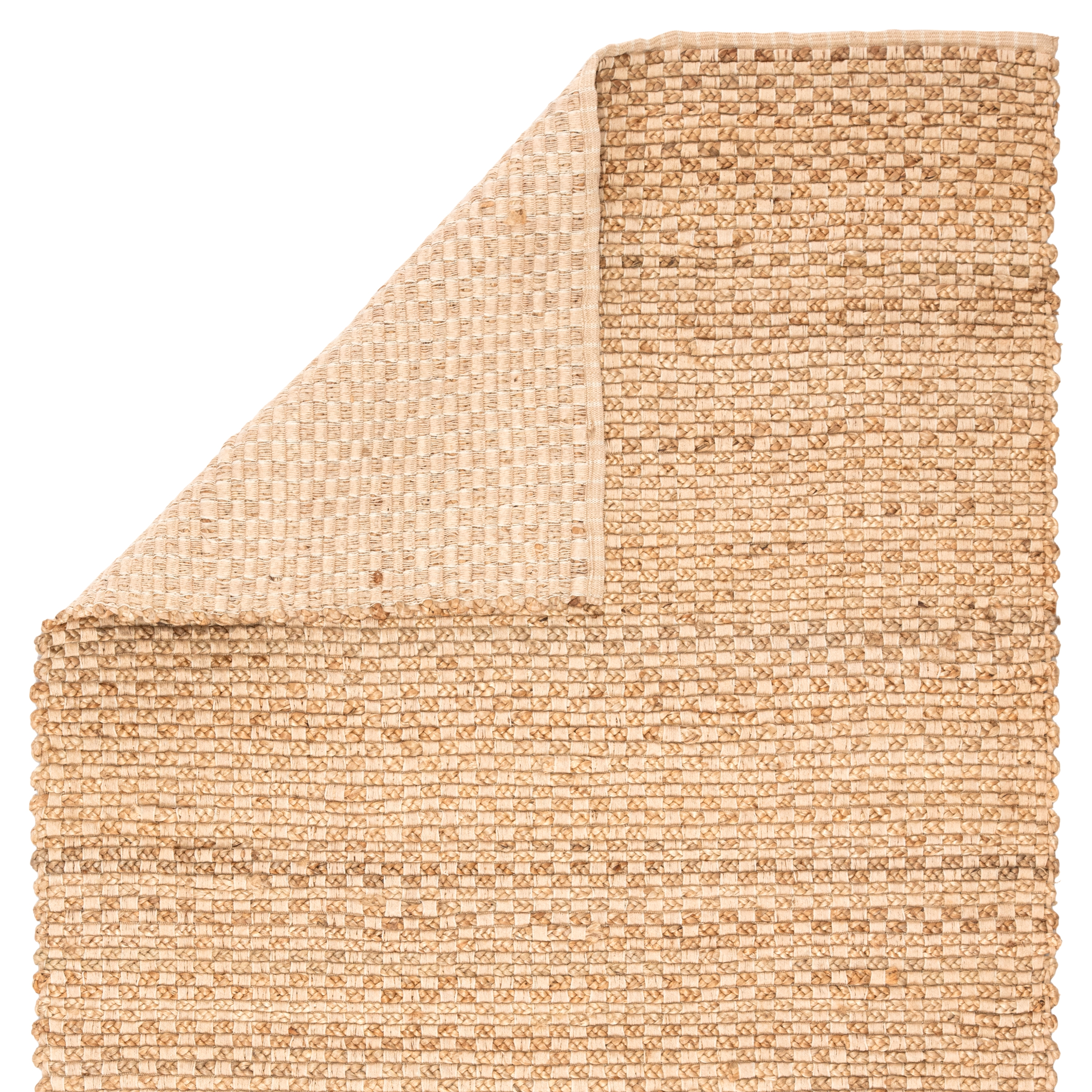 Braidley Natural Solid Beige/ Beige Area Rug (8' X 10') - Image 2