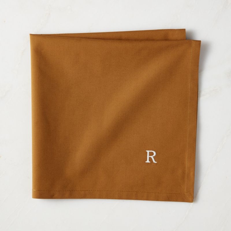Poplin Tobacco Brown Cloth Napkin - Image 1