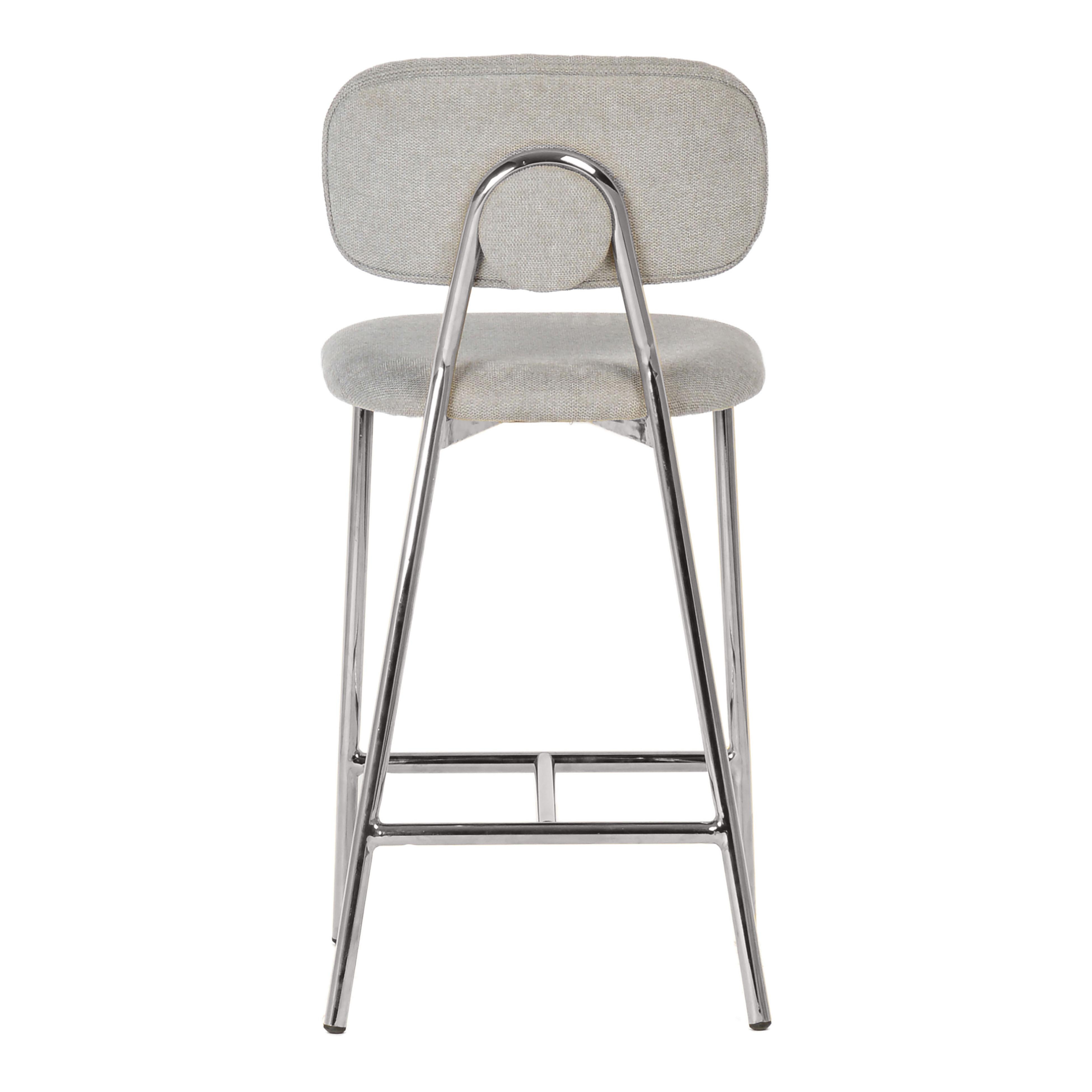 Ariana Grey Counter Stool - Silver Legs (Set of 2) - Image 5
