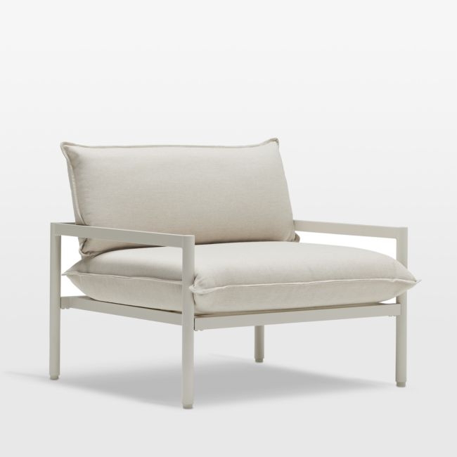 Neighbor ™ Aluminum Outdoor Lounge Chair with Putty Sunbrella ® Cushions - Image 0