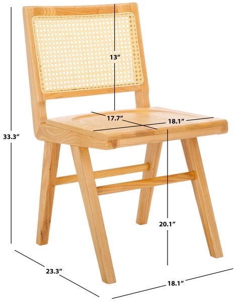 Hattie French Cane Wood Sea Dining Chair - Natural - Image 8