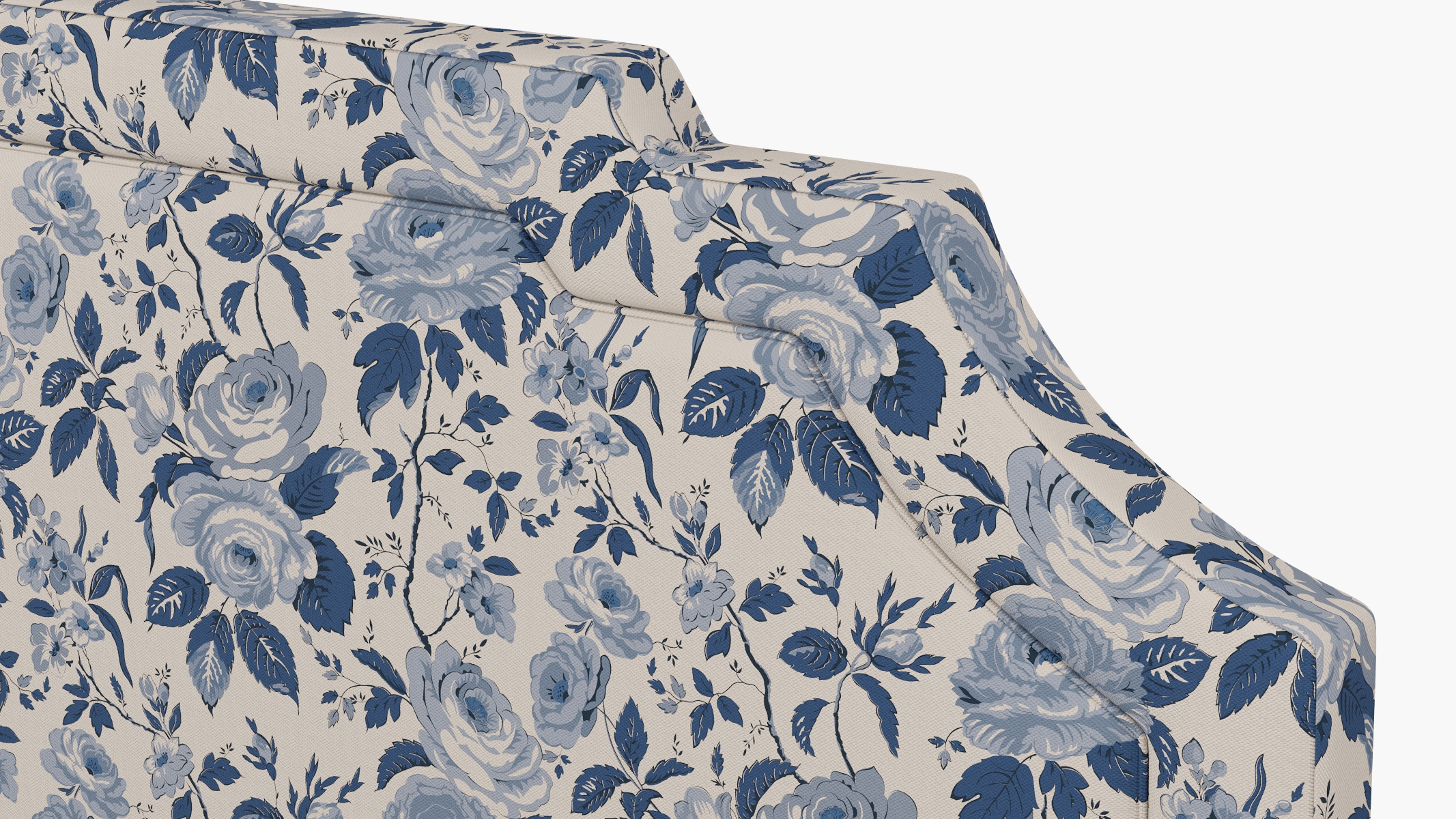 Art Deco Headboard, Delft Chintz, Queen - Image 2