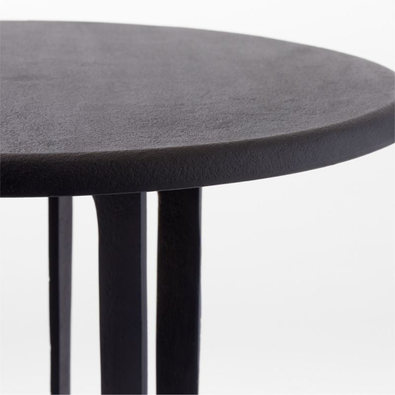 Titus Round Blackened Cast Aluminum Side Table - Image 3