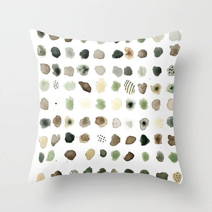 Earth Pebbles Throw Pillow by Olivia Joy St Claire X  Modern Photograp - Cover (18" x 18") With Pillow Insert - Indoor Pillow - Image 0