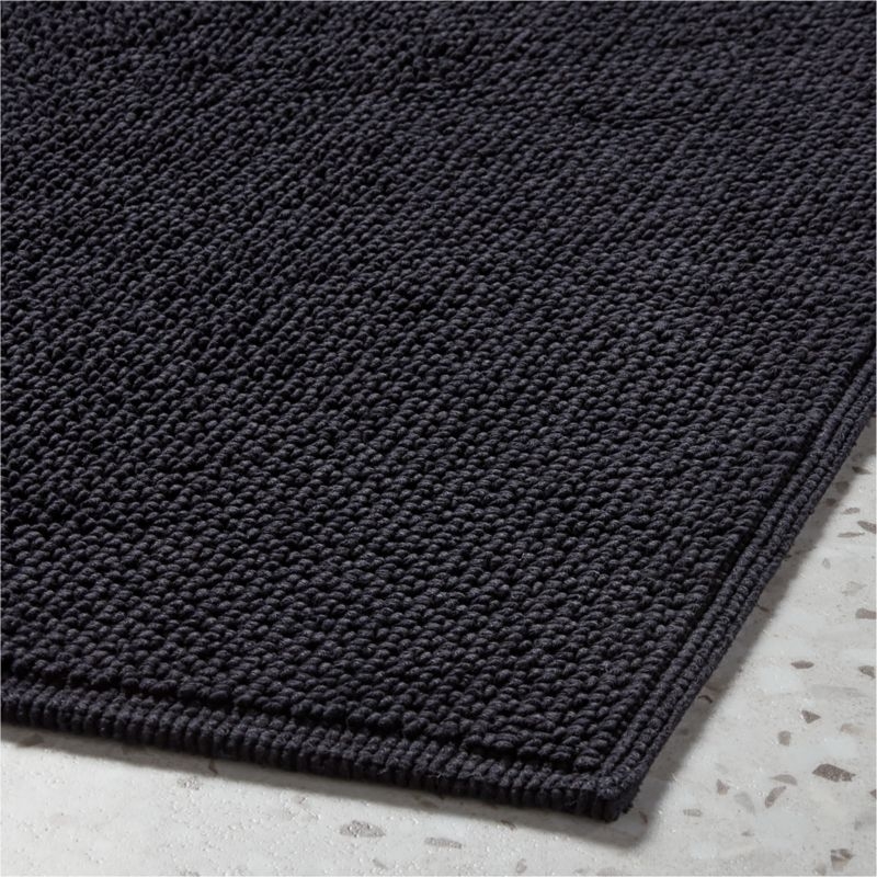 Arlow Organic Cotton Black Bath Mat 24"x36" - Image 1