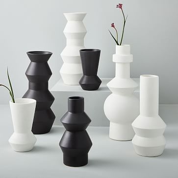 Totem Vase, 8", Natural - Image 1