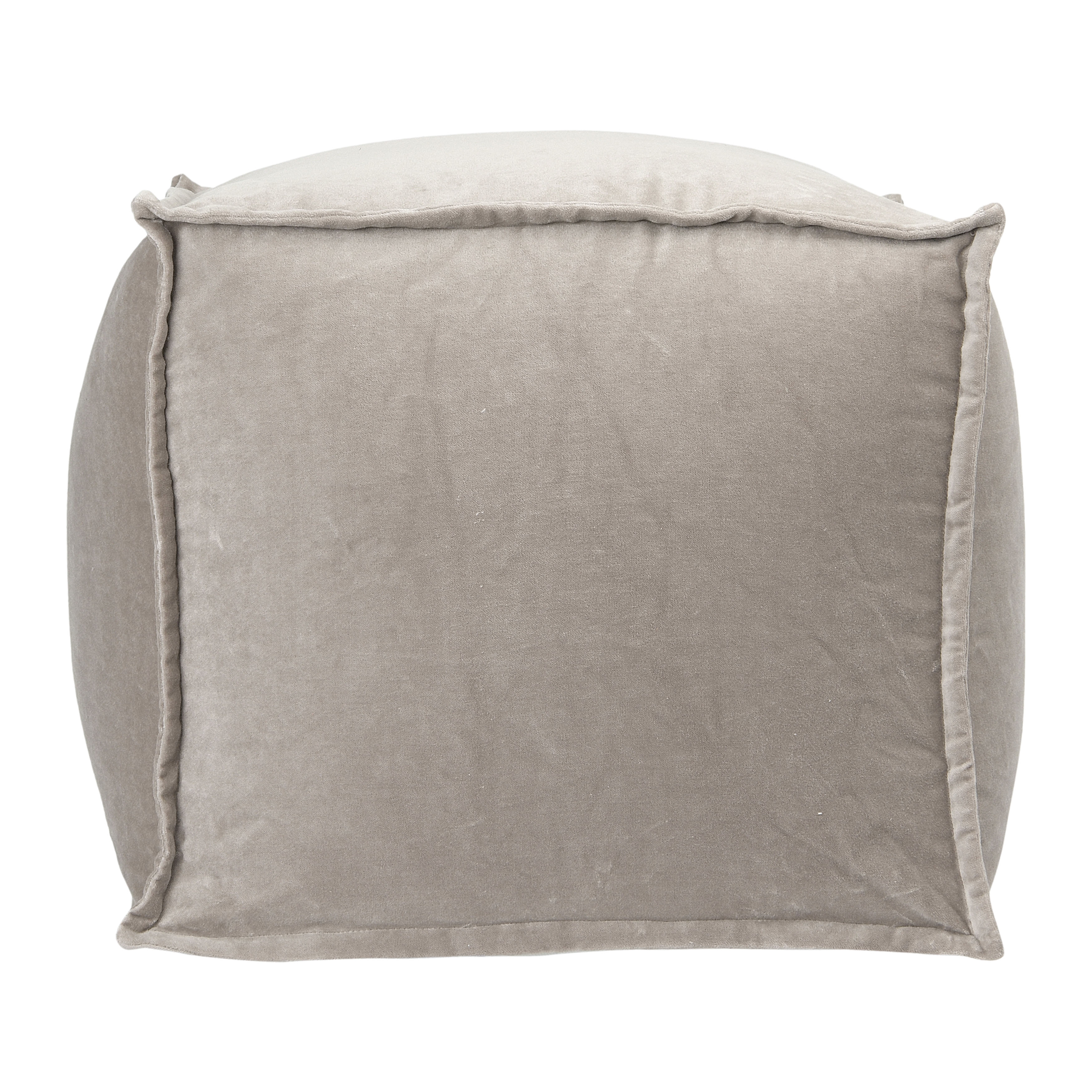 Square Velvet Pouf - Image 0