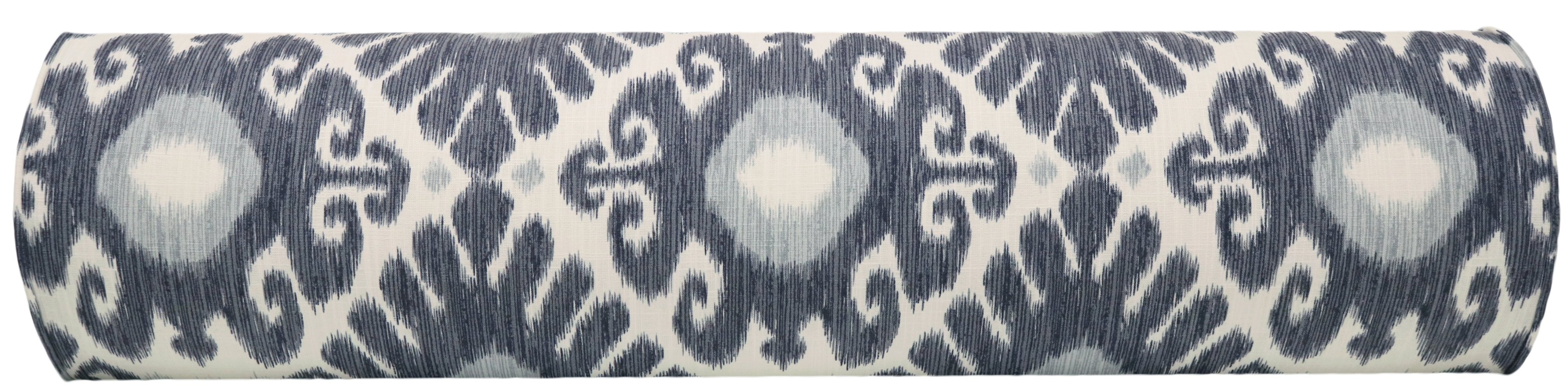 THE BOLSTER :: EAST HAMPTON IKAT // PRUSSIAN BLUE - TWIN XL // 9" X 30" - Image 1