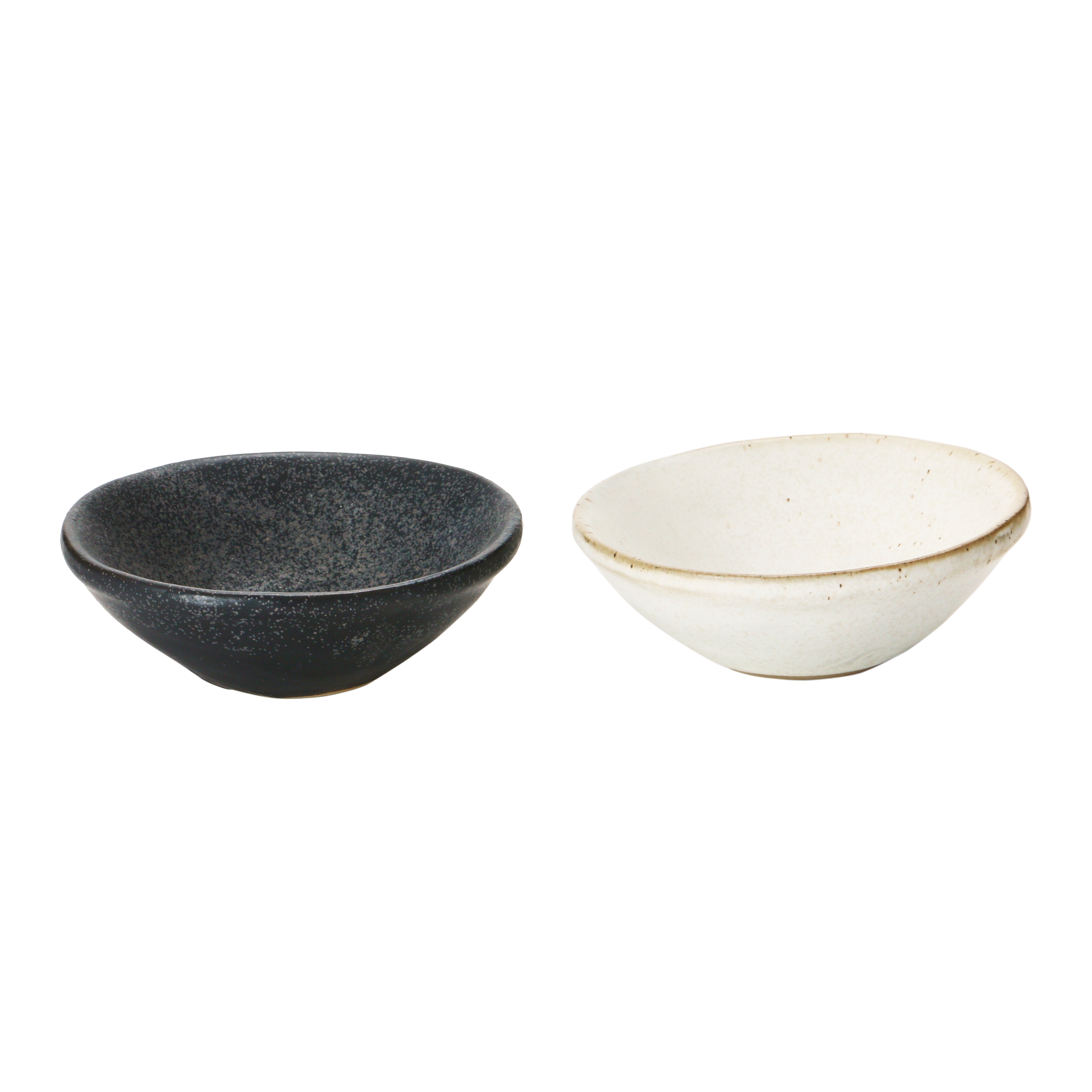 Set of 12, 3.5"D Stoneware Bowl With Reactive Glaze, White - Image 0