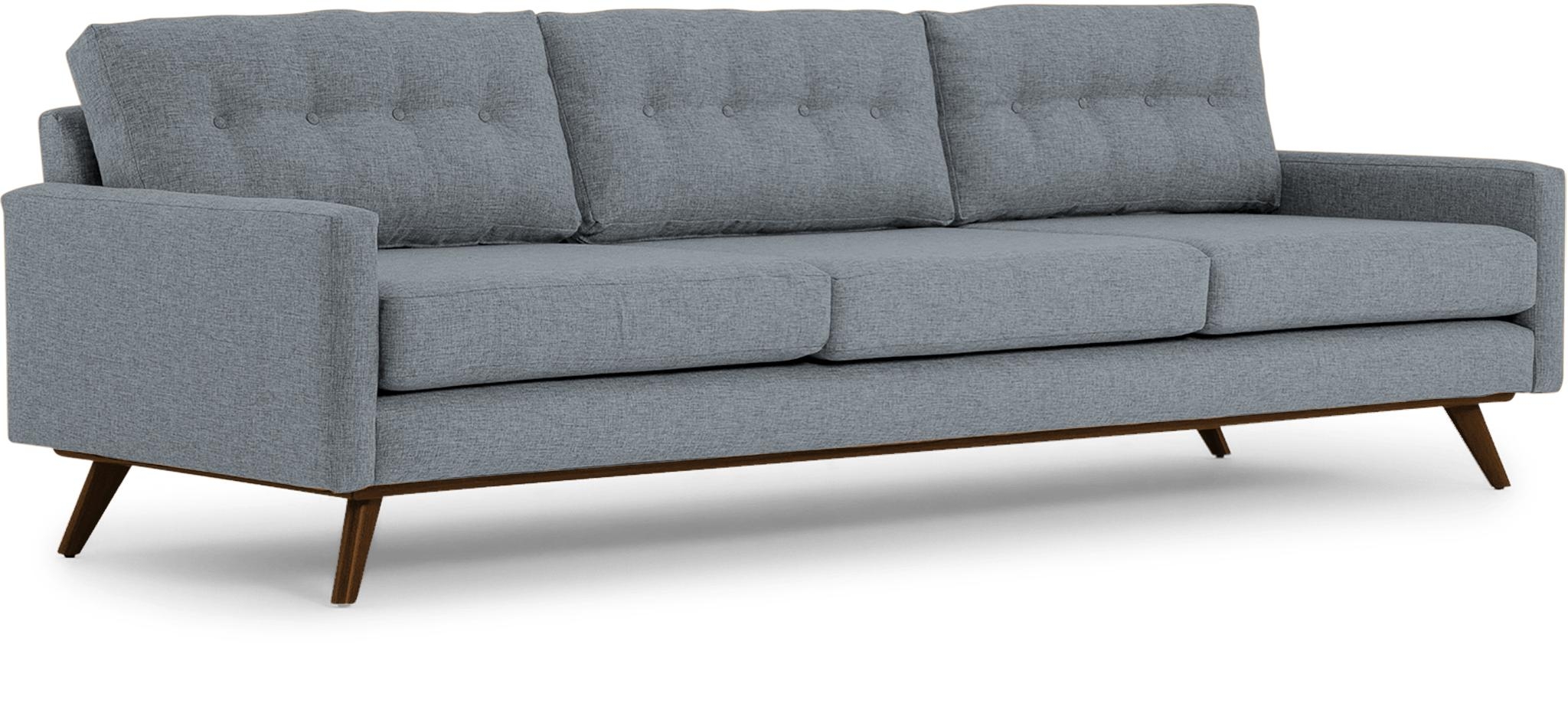 Gray Hopson Mid Century Modern Grand Sofa - Synergy Pewter - Mocha - Image 1