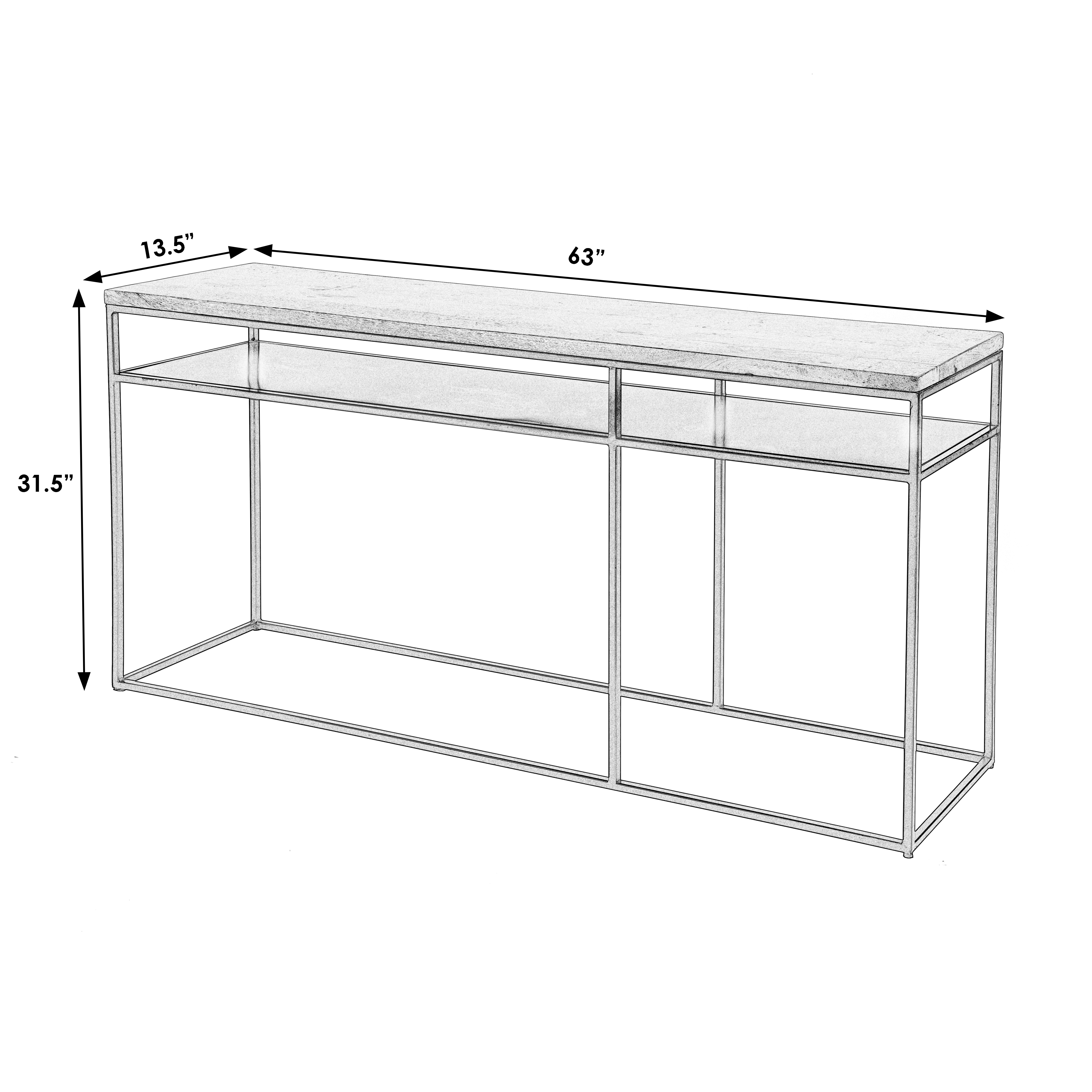 Sutton Natural Mango Console Table - Image 3