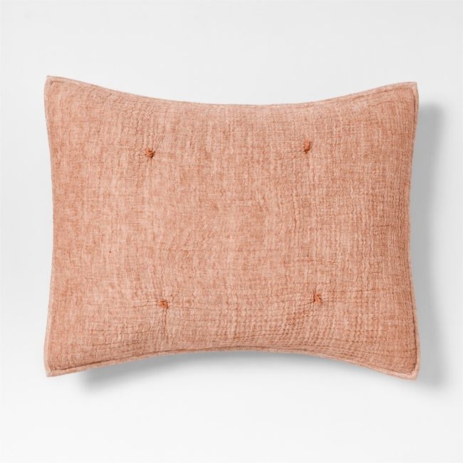 Aire Terracotta Crinkle Organic Cotton Kids Pillow Sham - Image 0