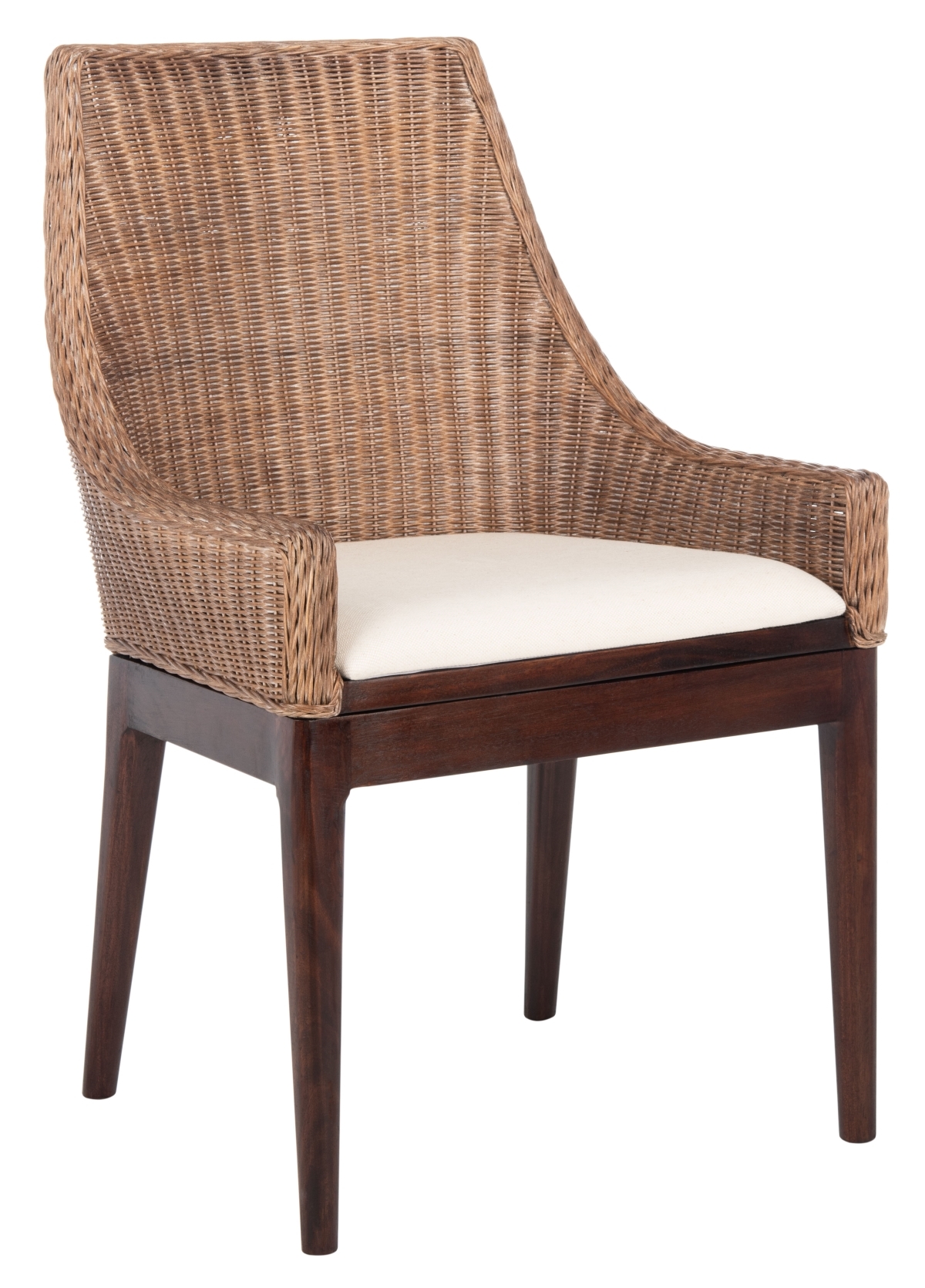 Franco Sloping Chair - Brown / Natural / White - Safavieh - Image 6